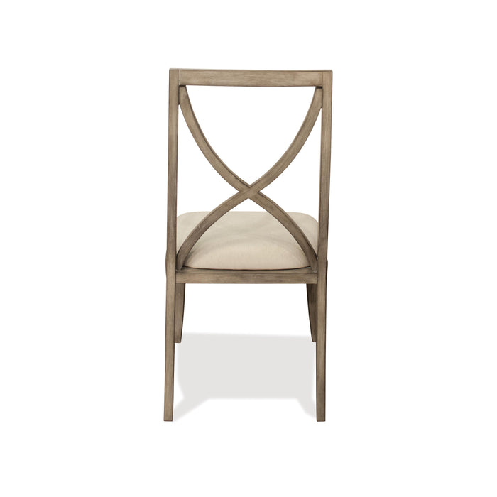 Sophie - X-Back Upholstered Side Chair (Set of 2) - Natural