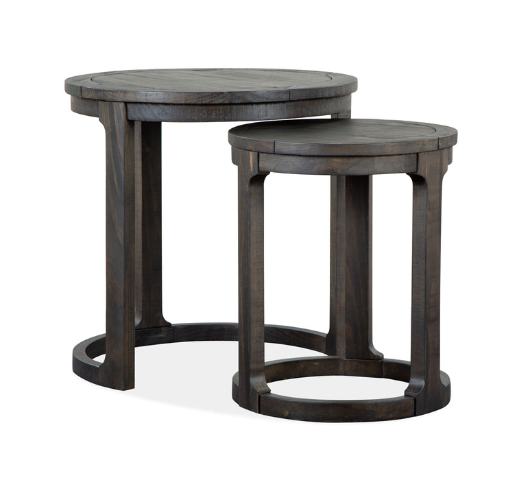 Boswell - Round Nesting End Table - Peppercorn