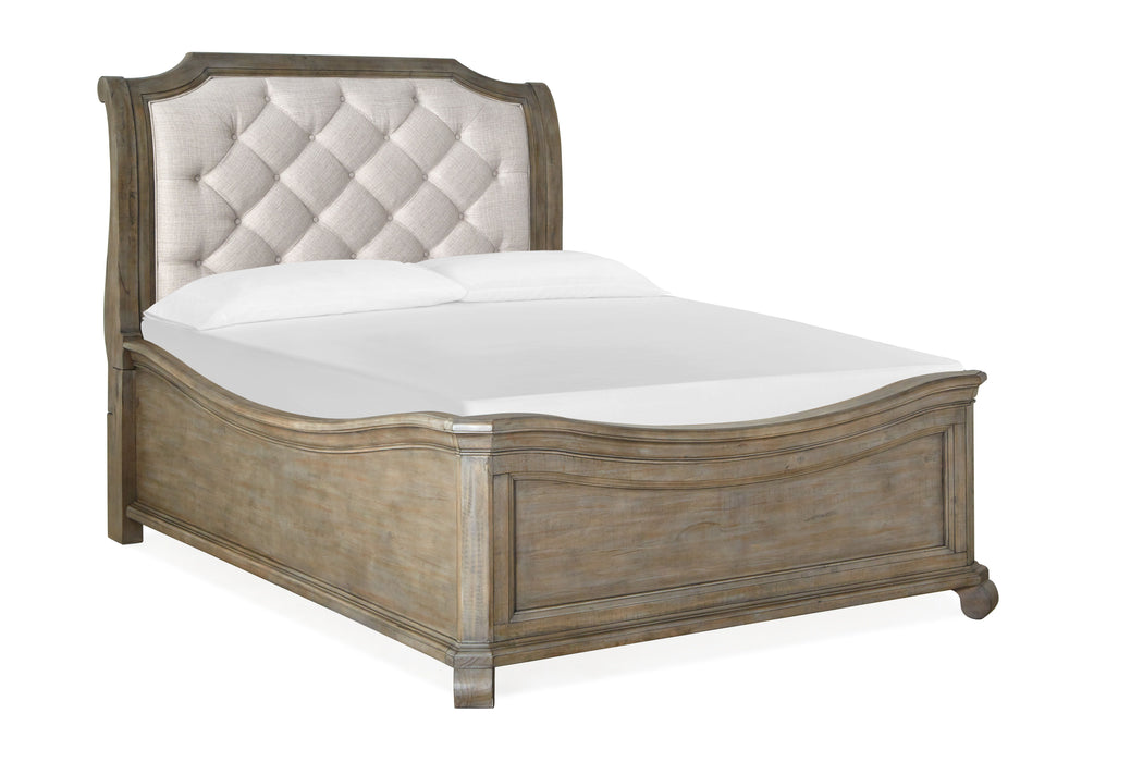 Tinley Park - Complete Sleigh Bed With Shaped Footboard