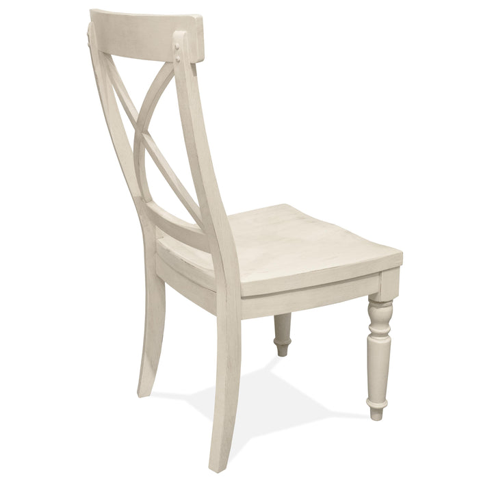 Aberdeen - X-Back Side Chair (Set of 2) - Weathered Worn White