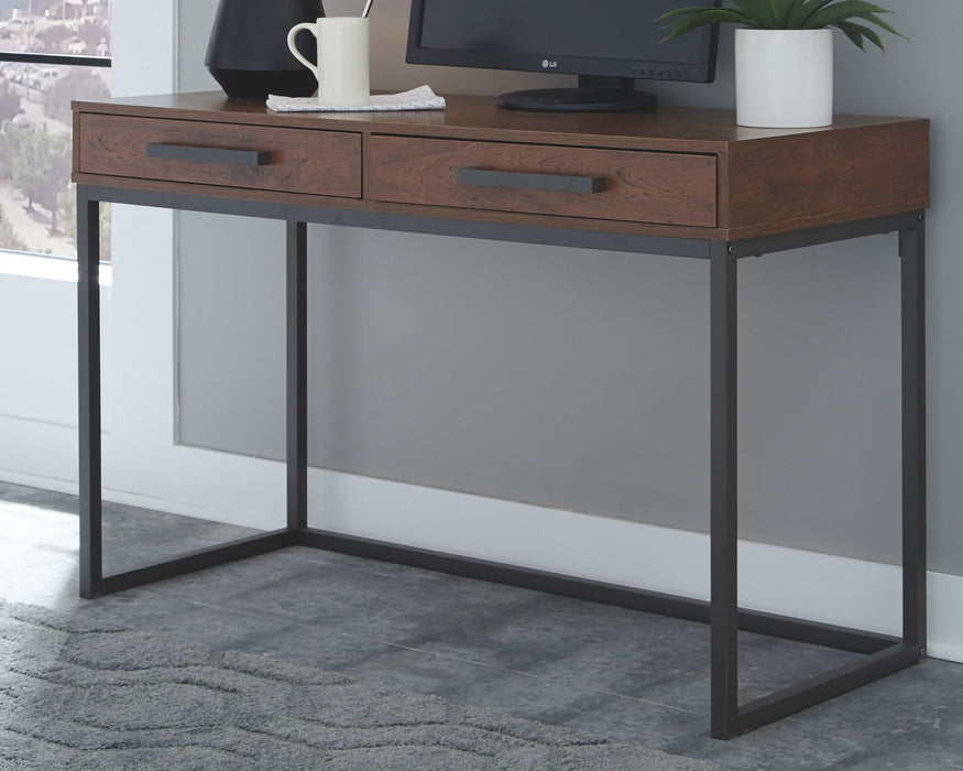 Horatio - Warm Brown / Gunmetal - Home Office Small Desk