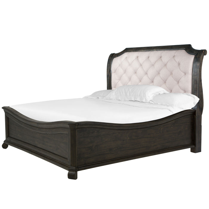 Bellamy - Complete Sleigh Bed With Shaped Footboard