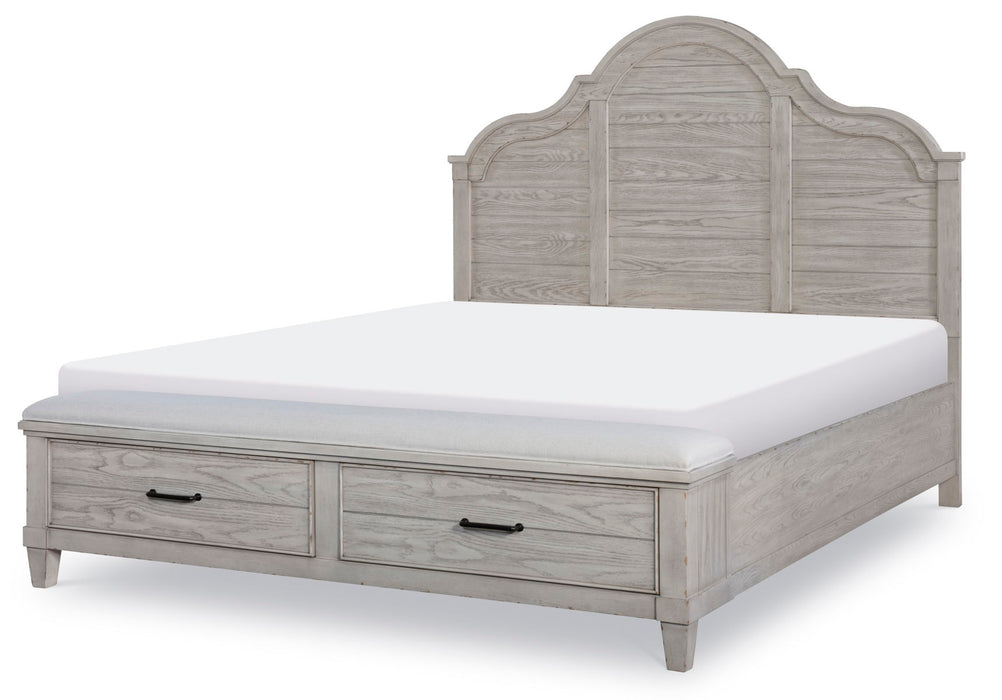 Belhaven - Arched Panel Bed With Storage Footboard