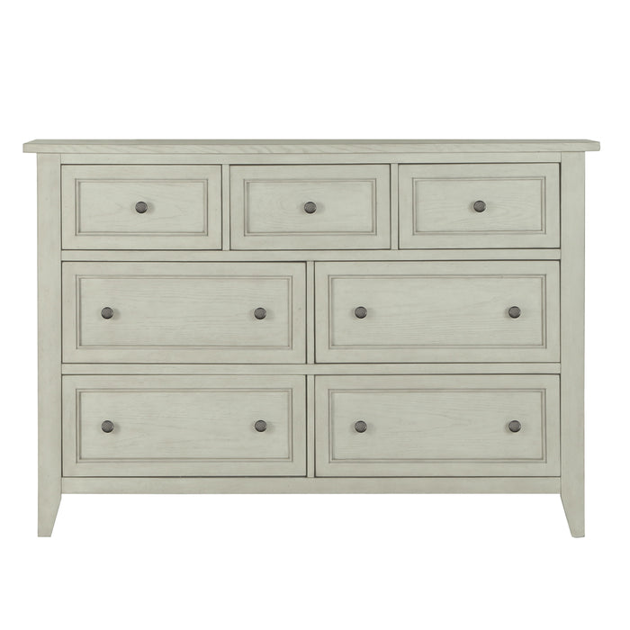 Raelynn - 7 Drawer Dresser - Weathered White