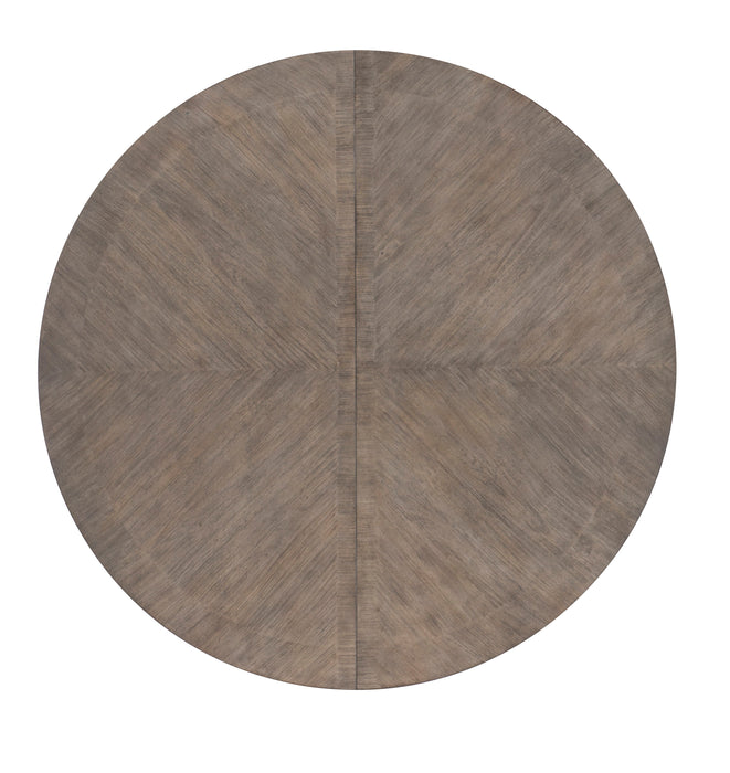 Greystone - Round To Oval Pedestal Table - Dark Brown