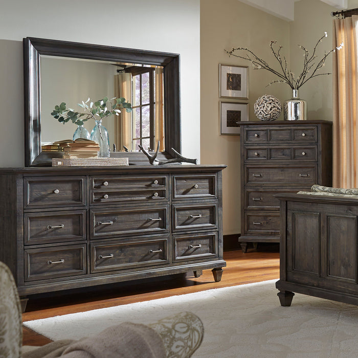 Calistoga - 9 Drawer Dresser In Weathered Charcoal - Weathered Charcoal