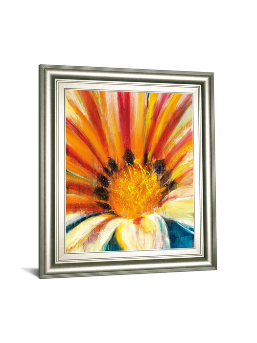 Wild Flower By D'aguiar - Framed Print Wall Art - Orange