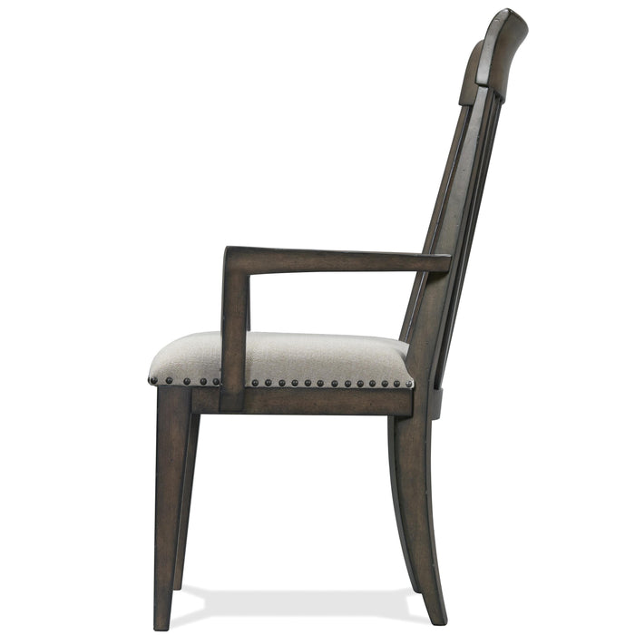 Forsyth - Upholstered Slat-Back Arm Chair (Set of 2) - Toasted Peppercorn
