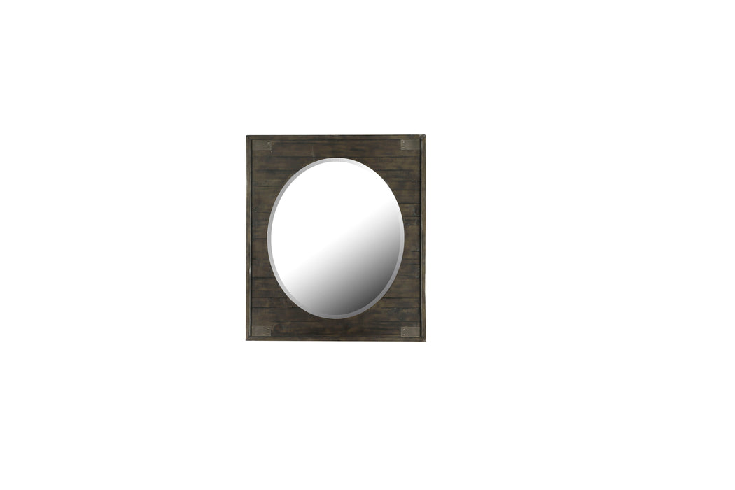 Abington - Portrait Oval Mirror - Weathered Charcoal