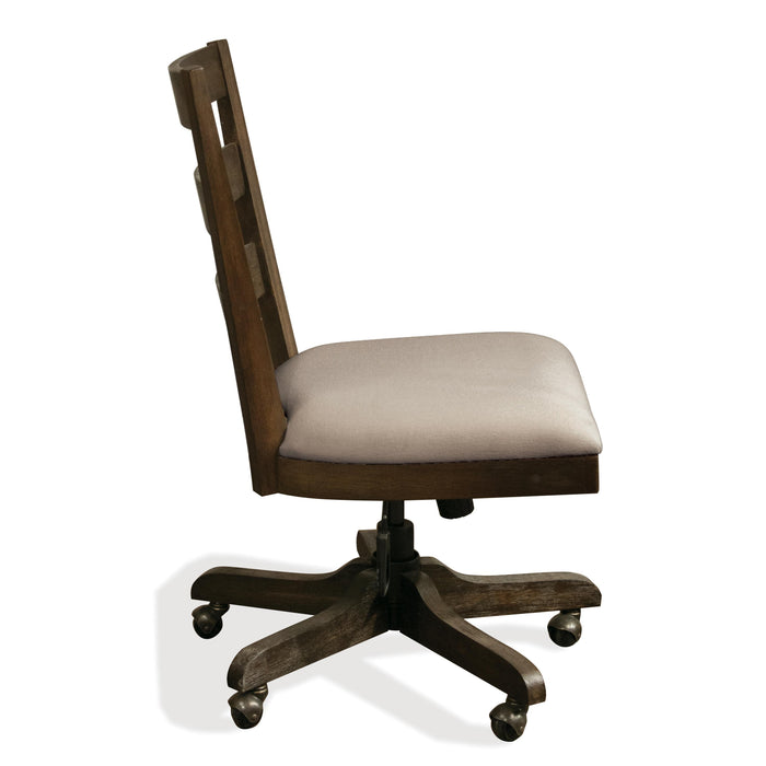 Perspectives - Wood Back Upholstered Desk Chair
