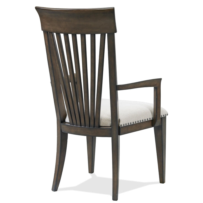 Forsyth - Upholstered Slat-Back Arm Chair (Set of 2) - Toasted Peppercorn