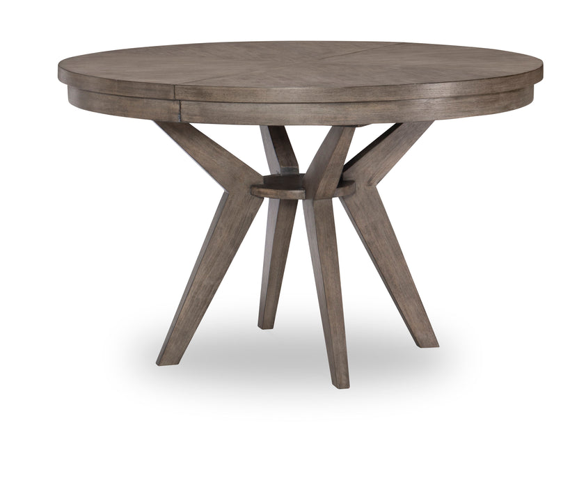Greystone - Round To Oval Pedestal Table - Dark Brown