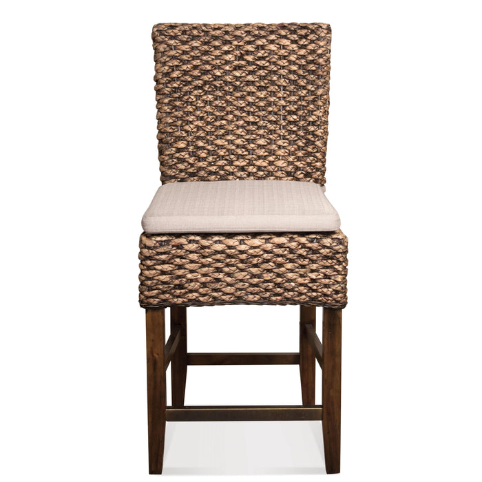 Mix-N-Match Chairs - Woven Counter Upholstered Stool (Set of 2) - Hazelnut