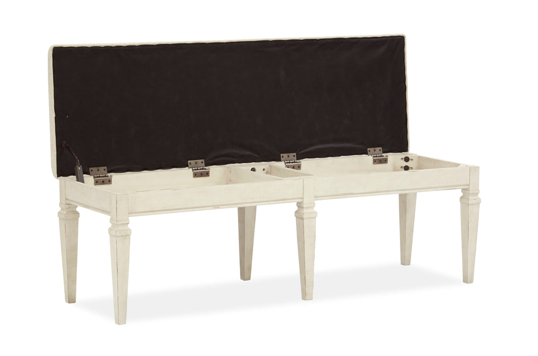 Newport - Bench With Upholstered Seat - Alabaster