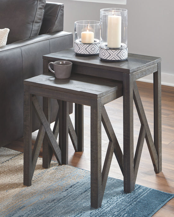 Emerdale - Gray - Accent Table Set (Set of 2)