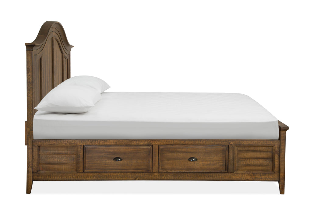 Bay Creek - Complete Arched Bed With Storage Rails