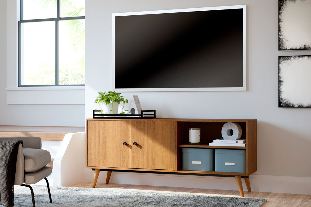 Thadamere - Brown - Large TV Stand