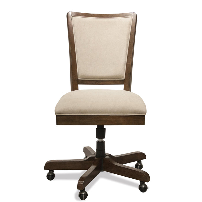 Vogue - Upholstered Desk Chair - Plymouth Brown Oak