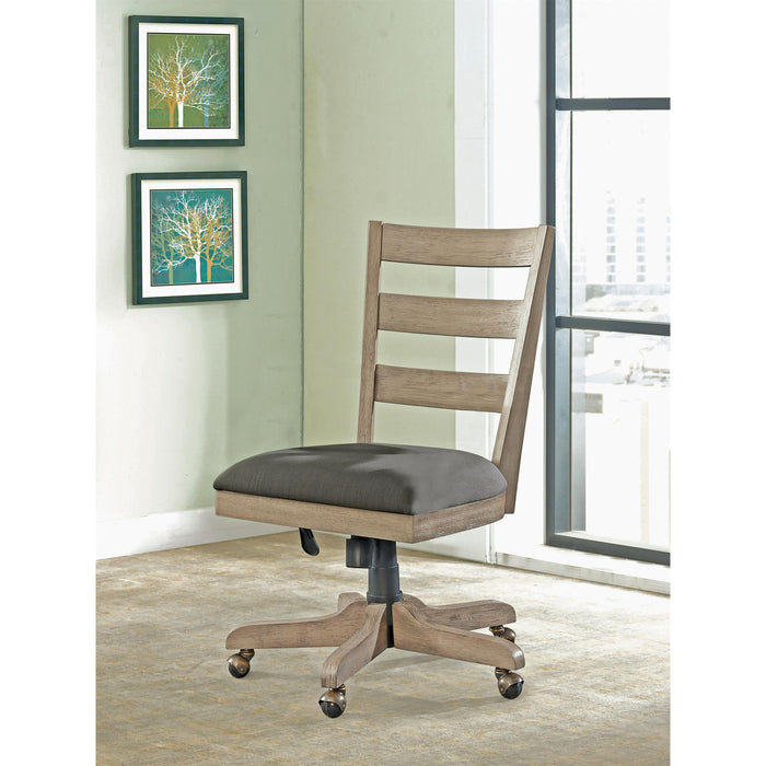 Perspectives - Wood Back Upholstered Desk Chair