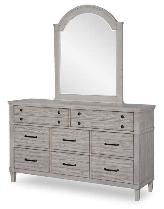 Belhaven - Arched Dresser Mirror - Pearl Silver