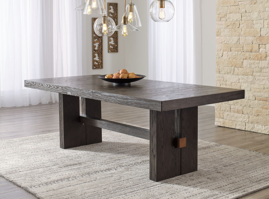 Burkhaus - Dark Brown - Rect Dining Room Ext Table