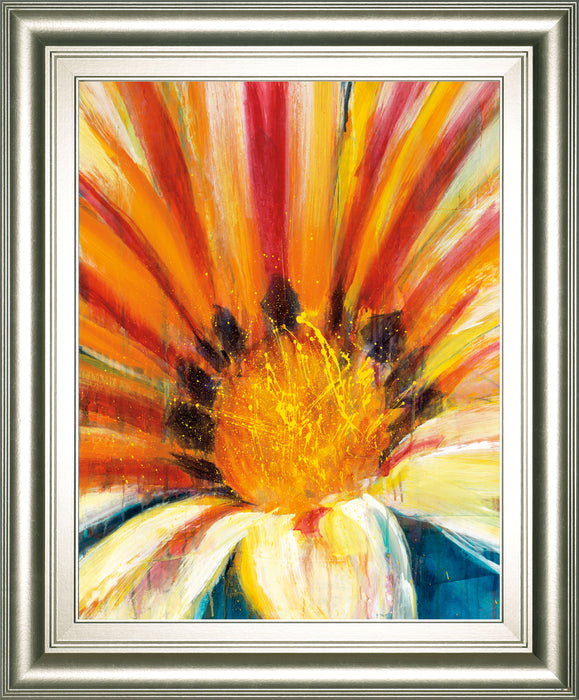 Wild Flower By D'aguiar - Framed Print Wall Art - Orange