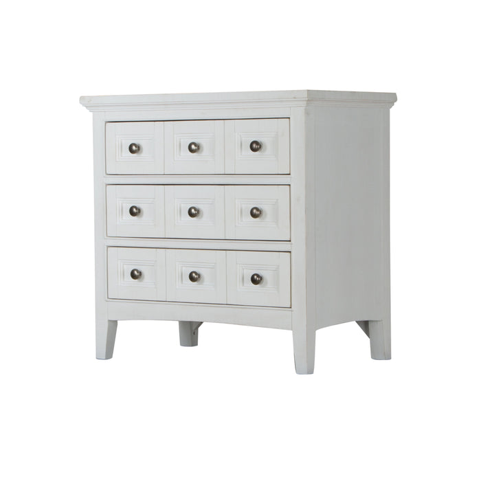 Heron Cove - Relaxed Traditional Chalk White Three Drawer Nightstand - Chalk White