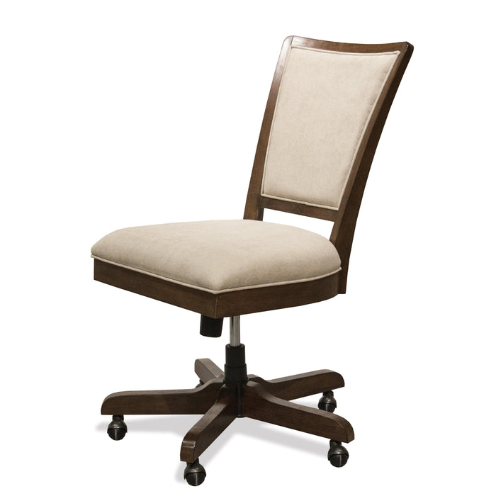 Vogue - Upholstered Desk Chair - Plymouth Brown Oak