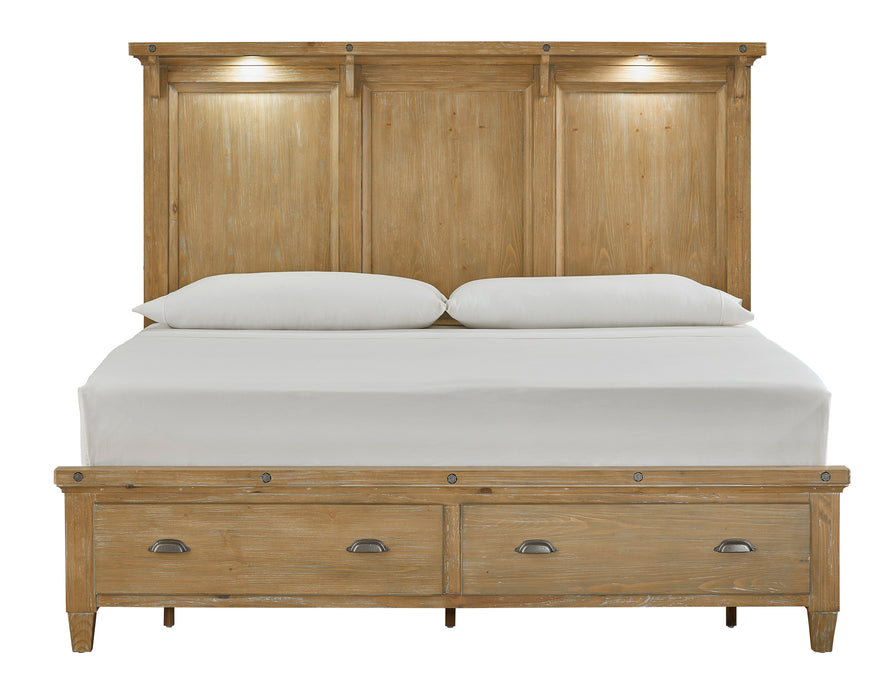 Lynnfield - Complete Lighted Panel Storage Bed