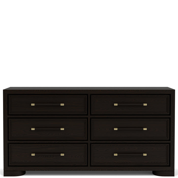 Lydia - Six Drawer Dresser - Dark Brown