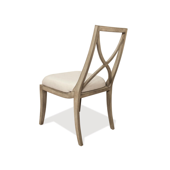 Sophie - X-Back Upholstered Side Chair (Set of 2) - Natural